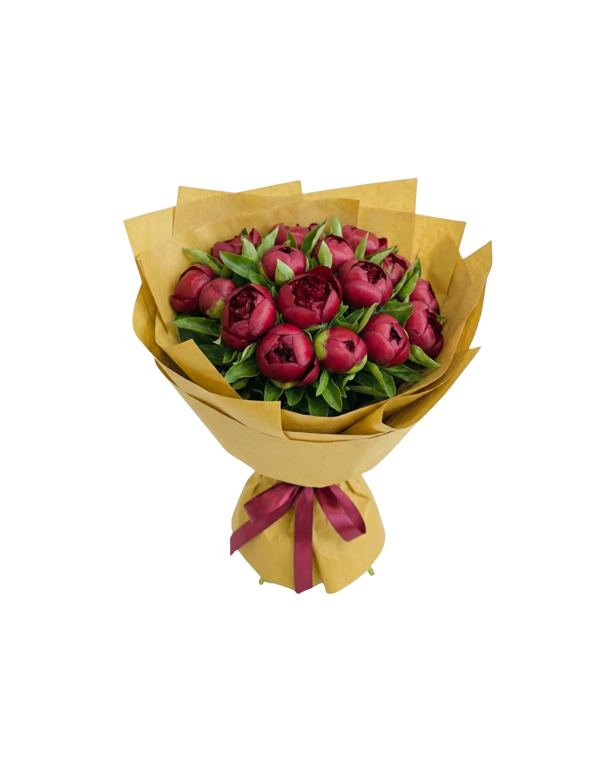 Velvet Burgundy Peony Bouquet