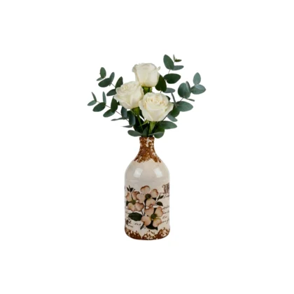 Mini Ceramic Flower Vase with Roses